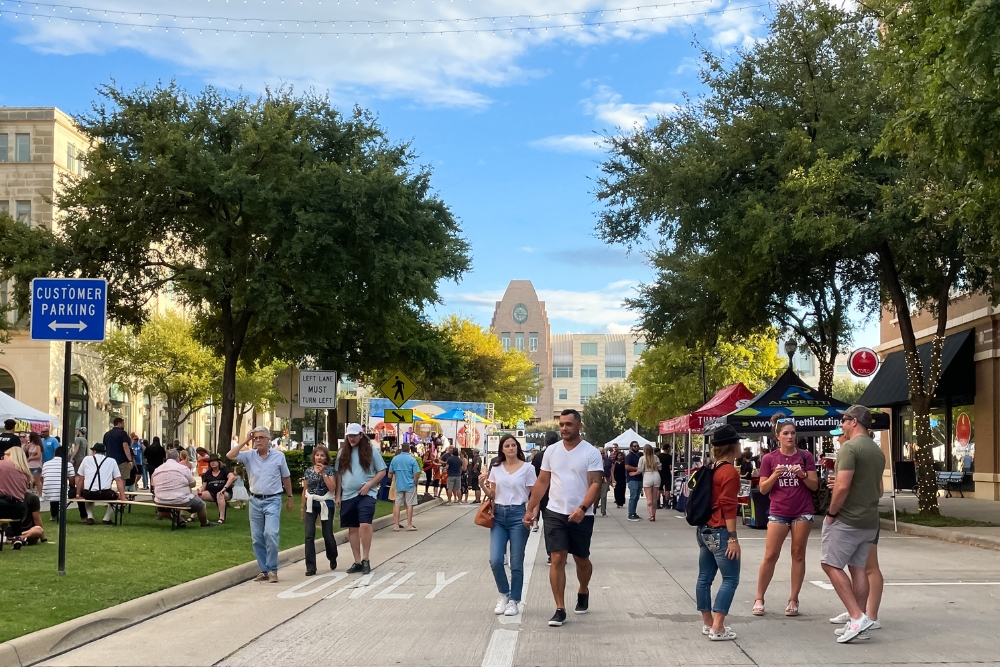The streets in Frisco, Texas are filled during Octoberfest. Frisco is one of the best places to live in the Southwest.