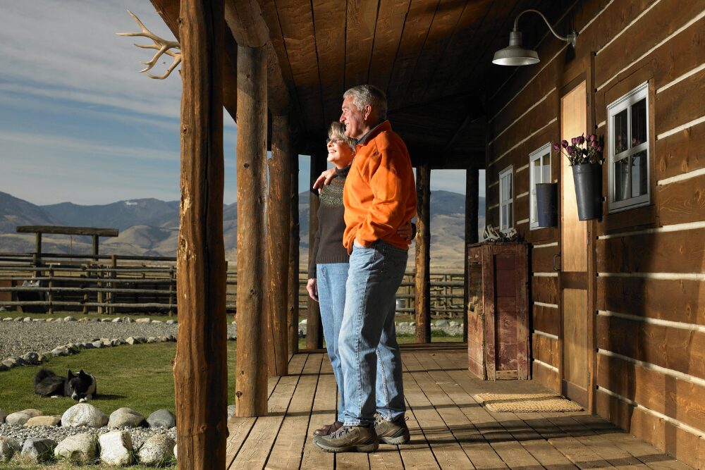 Retired couple in Bozeman Montana. Montana is one of the best states for retirement.
