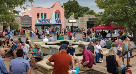Moonlight Market is held once a month from May through October in downtown Shawnee, Kansas.