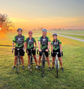 McFarland Clinic emergency medicine physicians and their spouses ride in RAGBRAI, a multiday bike ride across Iowa.