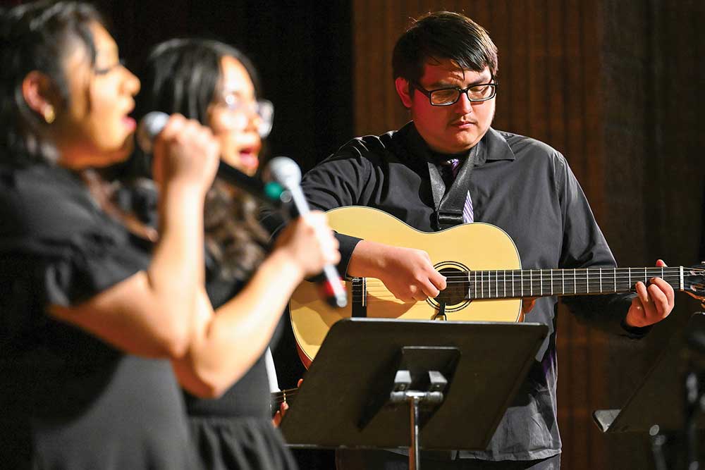 Marshalltown Community School District students play instruments.