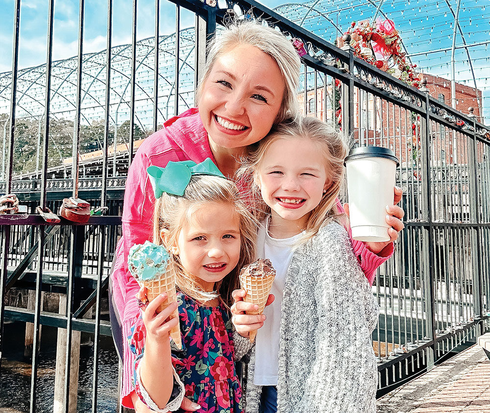 Whitney Sheridan and her children in Prattville, AL