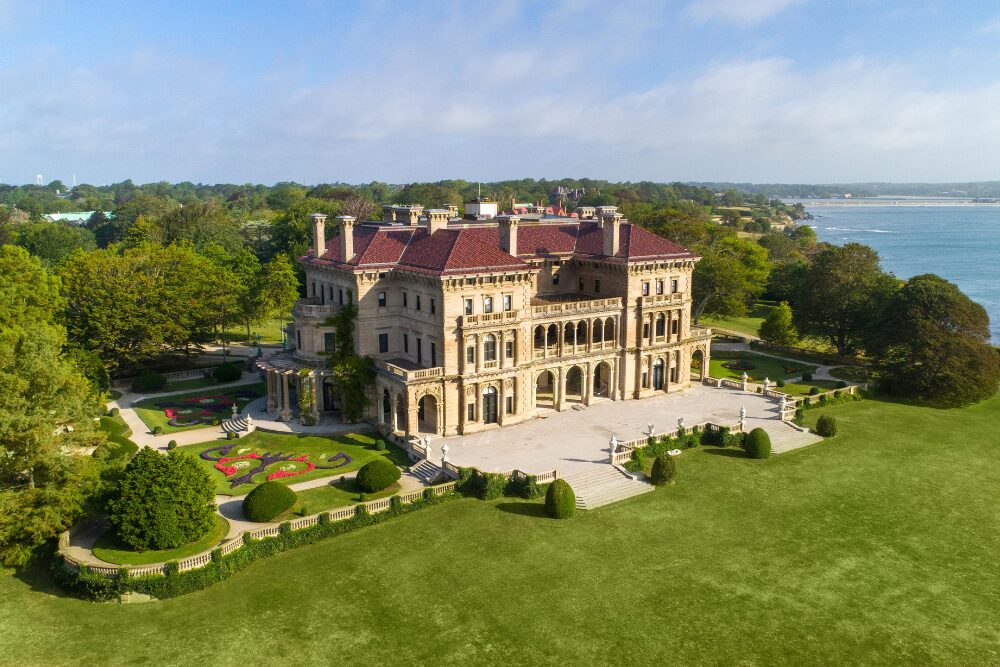 The Breakers Mansion in Newport Rhod Island is a luxury travel destination.