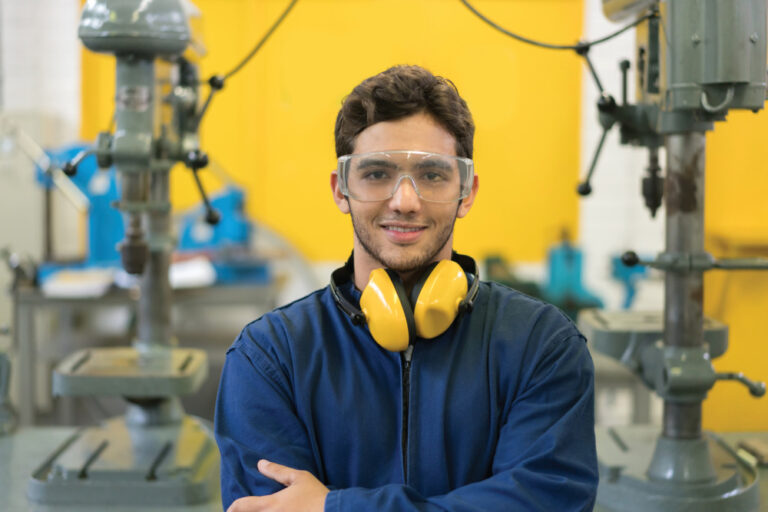 Portrait of an engineering student at a university