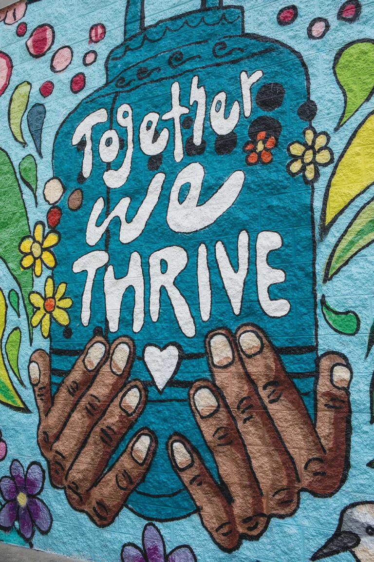 A mural by Oak Ridge High School student Isabella Liu on at the ORNL Federal Credit Union in Oak Ridge.