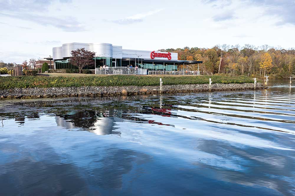 Calhoun's is located on the shore of Melton Hill Lake in Oak Ridge, Tennessee.
