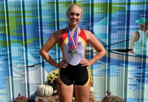 Lily Dulin poses with her medals. Dulin is a member of the Oak Ridge Rowing Association’s Atomic Rowing Juniors Program, a competitive youth racing team for ages 13 to 19.
