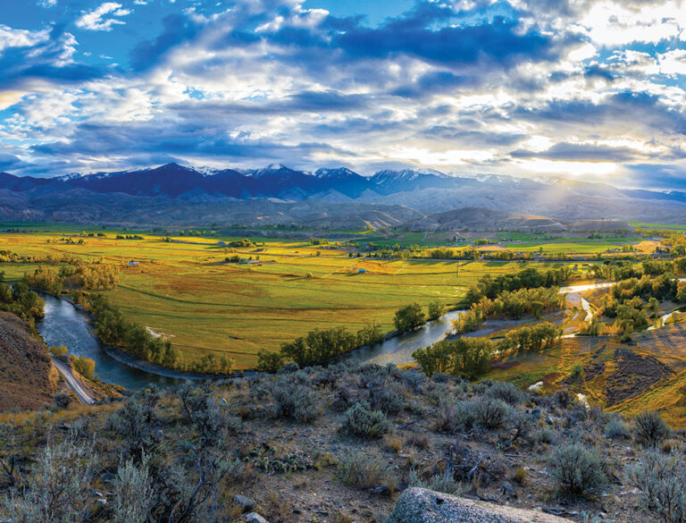 The Beaverhead Mountain range near the Salmon Valley in Eastern Idaho.