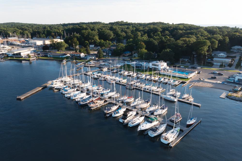 Boats docked at the Muskegon Yacht Club. ©Journal