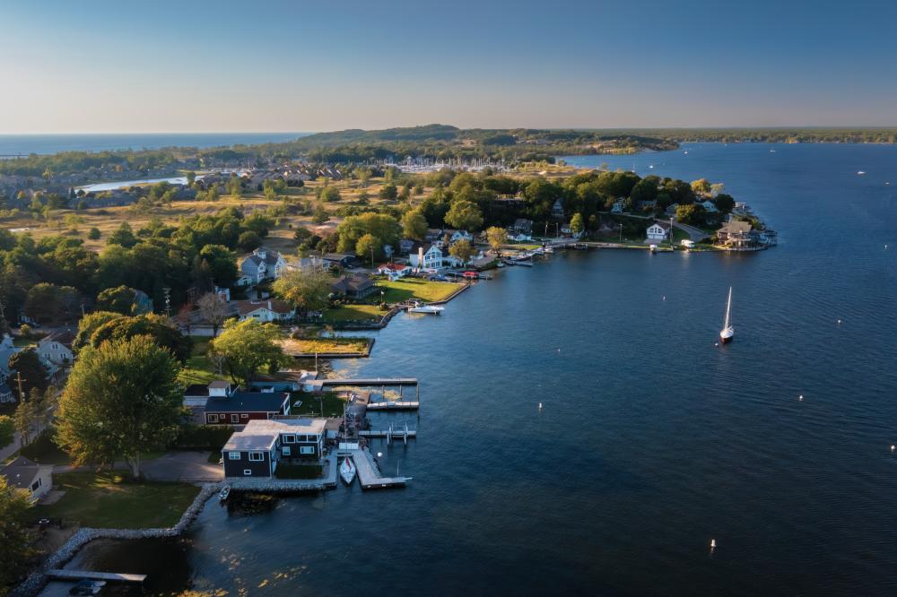Homes along Muskegon Lake in Muskegon. ©Journal Communications/Nathan Lambrecht