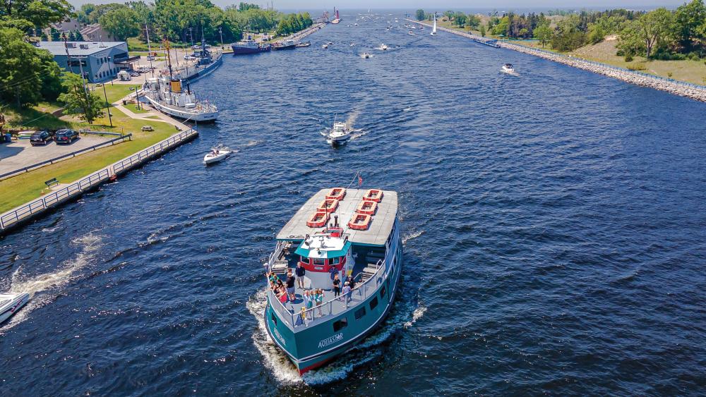 Locally operated Aquastar offers both public and private cruises.