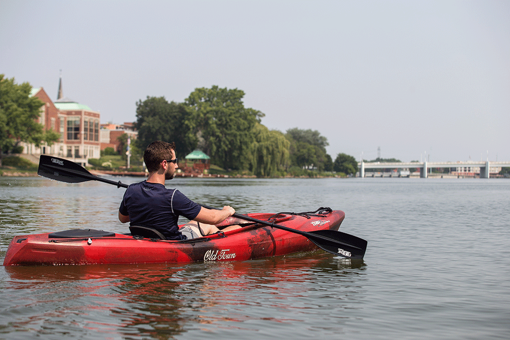 Kayaking in DePere, WI