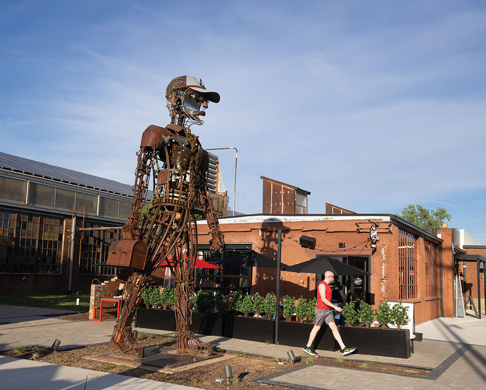 Rusty Mechanism sculpture by Kris Nethercutt