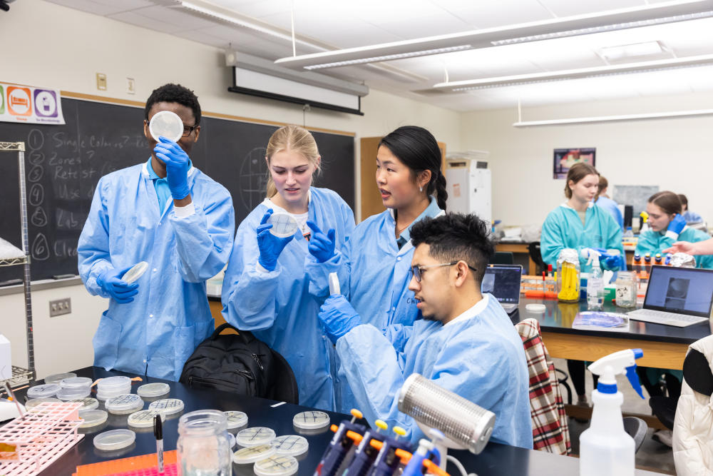Wartburg College science student Microbiology