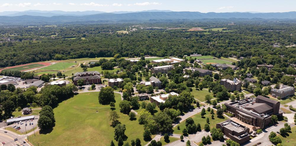 aerial view of Maryville college campus