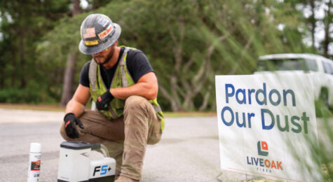 LiveOak Fiber construction worker