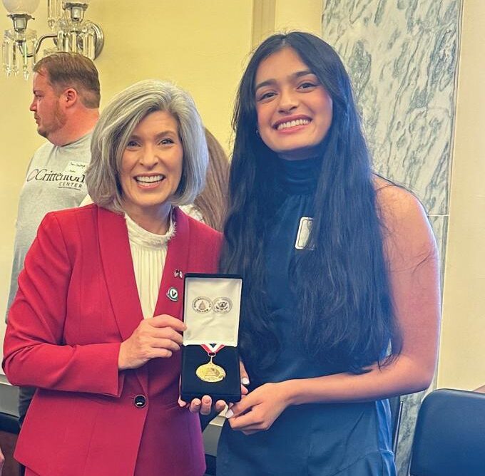 Nadia Patel with with Iowa Senator Joni Ernst
