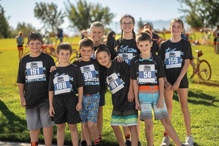 Children compete in a race in the Victor Valley region of California.