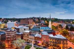Downtown skyline in Macon, GA.