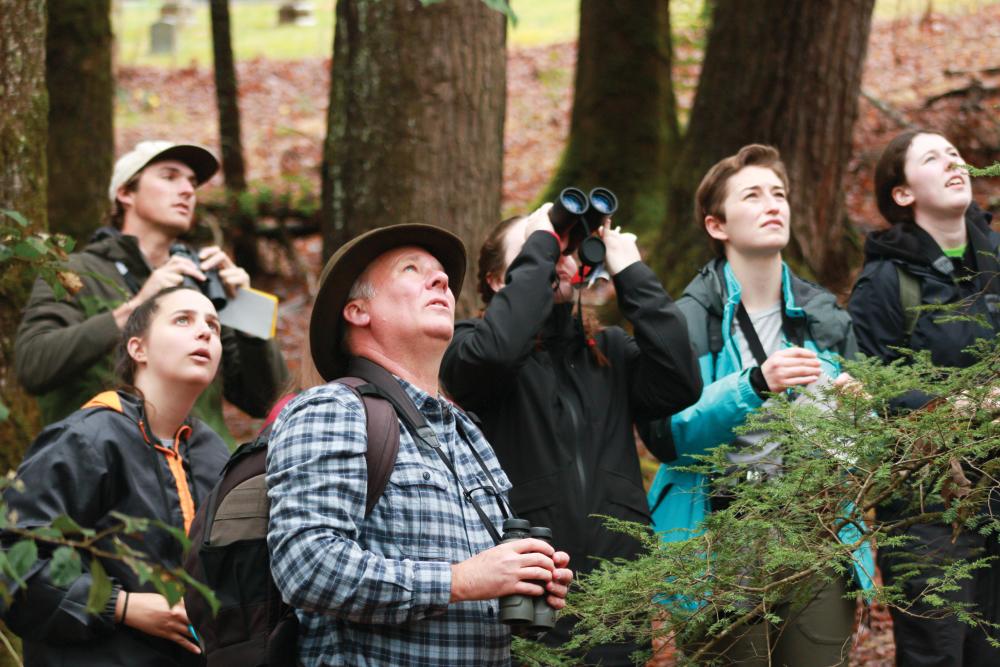 Maryville College's ornithology class