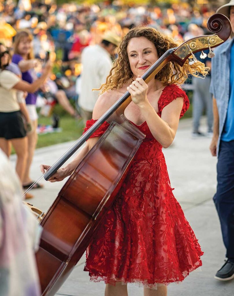 Woman performs at Friday Night Concert Apple Valley.