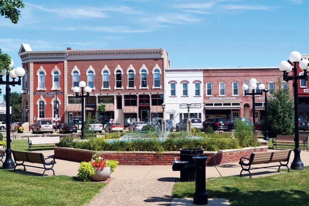 Washington's historic downtown square.