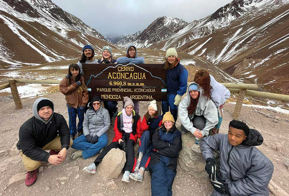June 2023 A group of high school students from all over Nashville represent Nashville as student ambassadors in the annual exchange with Mendoza, Argentina. On this day, the group visited the Andes Mountain Range