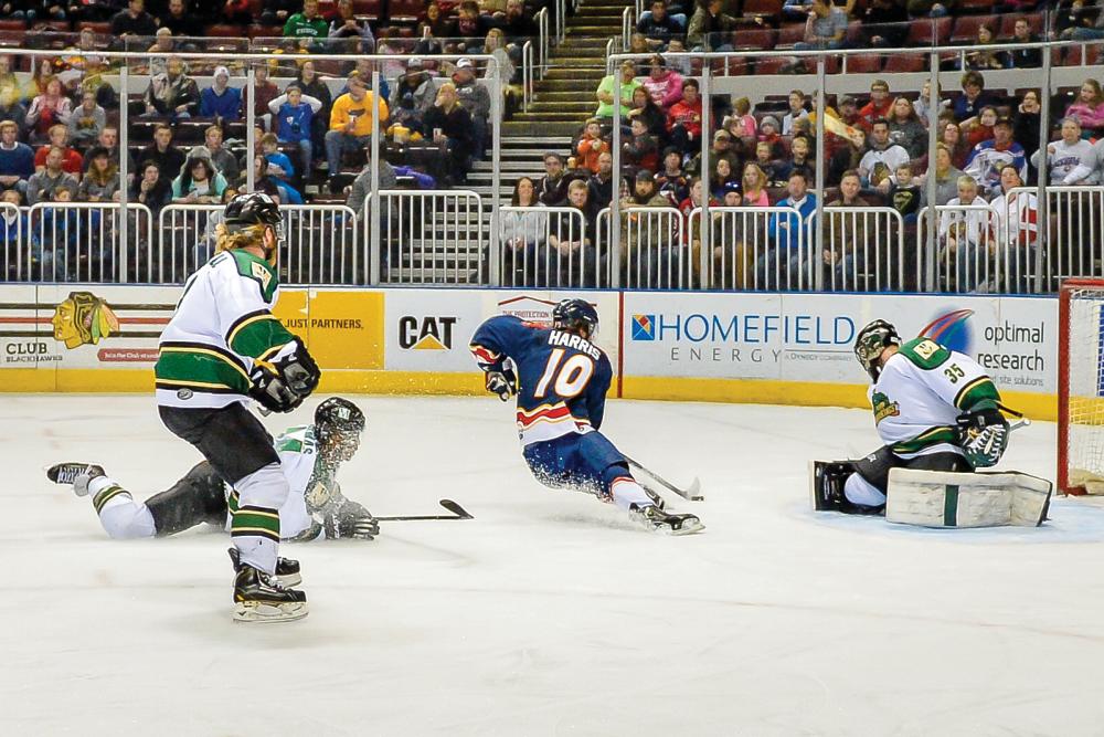 Peoria Rivermen game at the Peoria Civic Center.