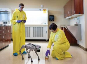 Andrew Pessemier and Patricia Cates in the Nuclear Technology program at Roane State Community College in Tennessee.