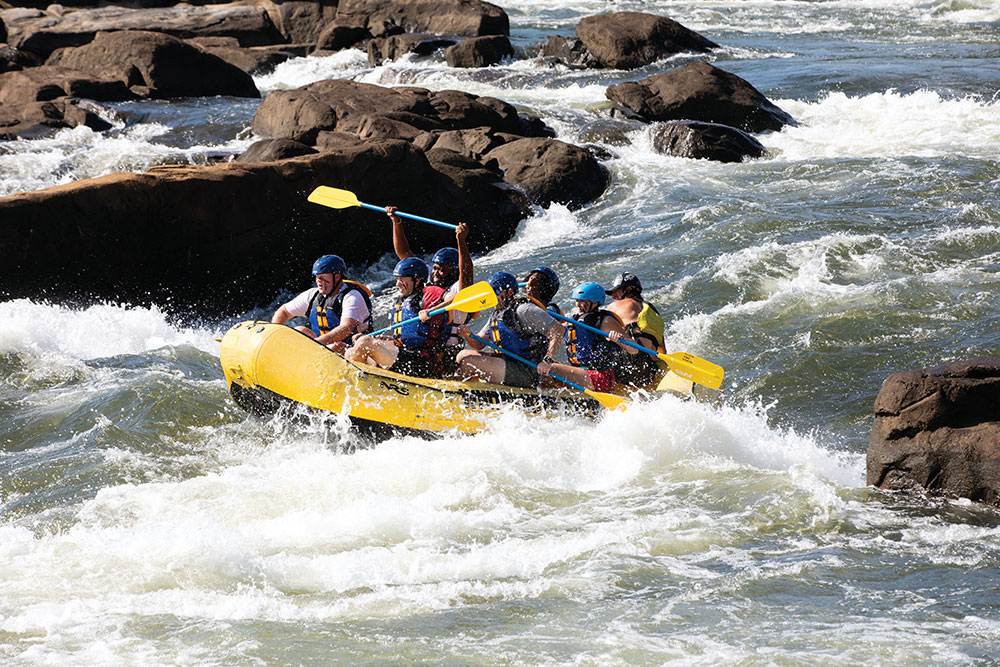 Whitewater rafting down the Chattahoochee River in Columbus, GA.