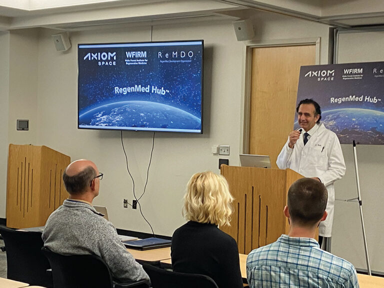 A presentation at the Wake Forest Institute for Regenerative Medicine