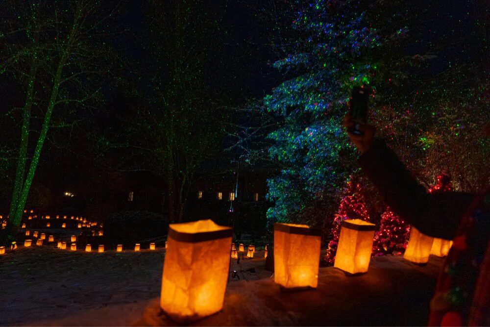 Holiday lights in Santa Fe, NM
