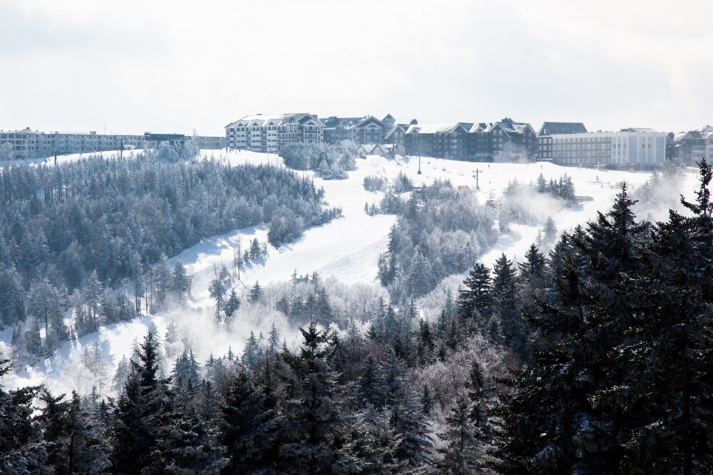 Snowy slopes in Snowshoe WV 