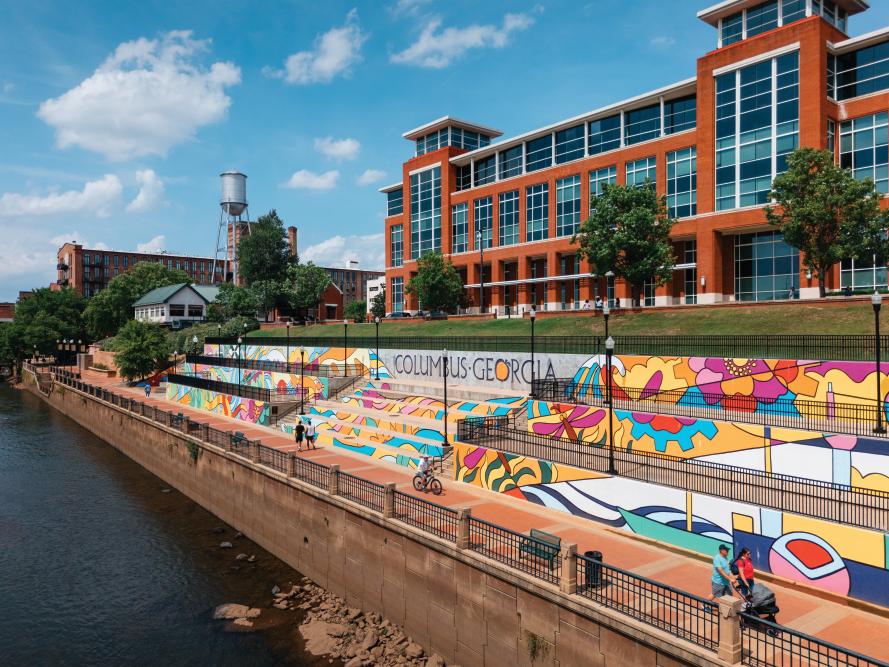The Chattahoochee RiverWalk is one of the many attractions for Columbus residents and visitors.