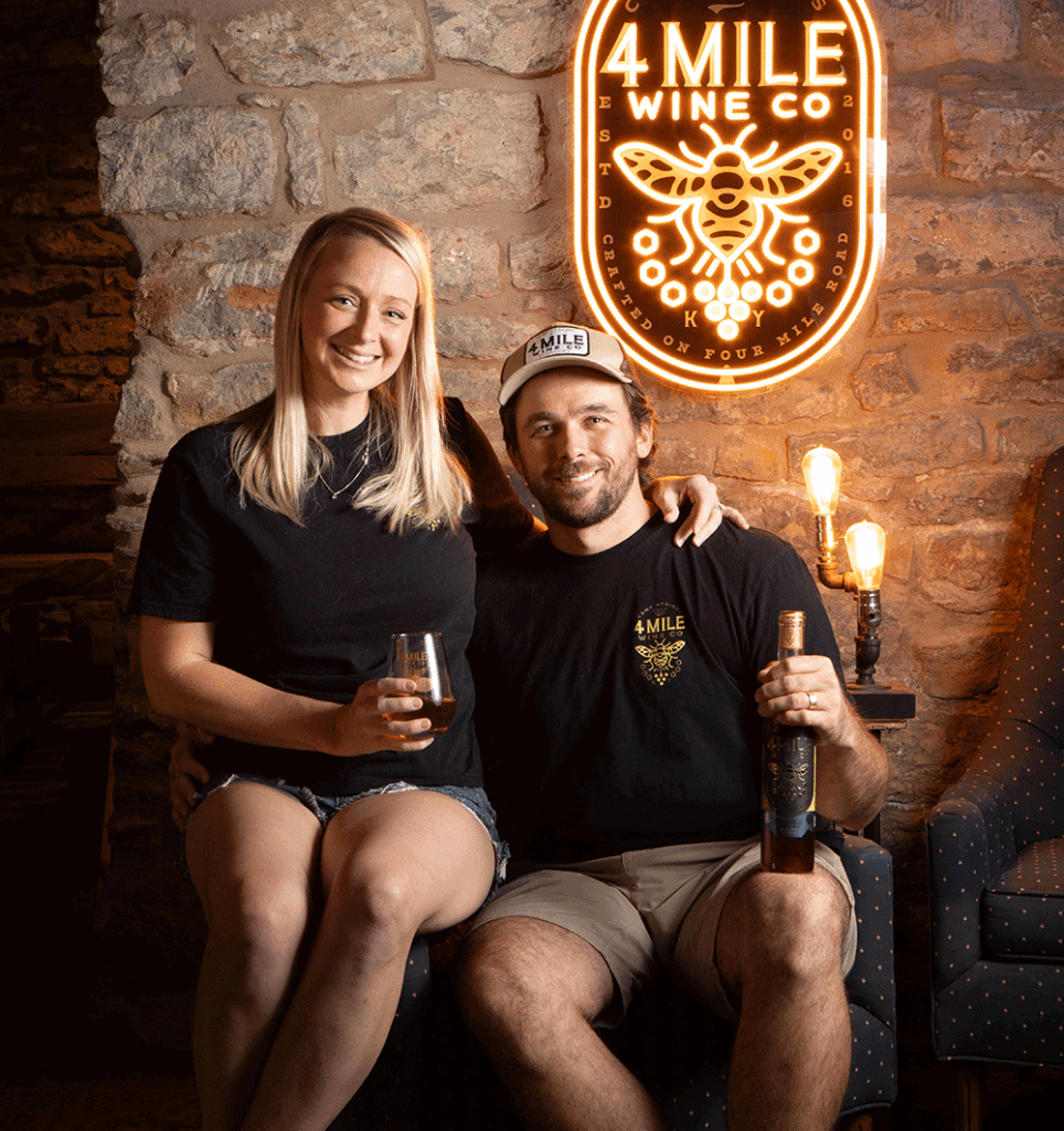 Ben and Holly Studer of 4 Mile Wine Co.