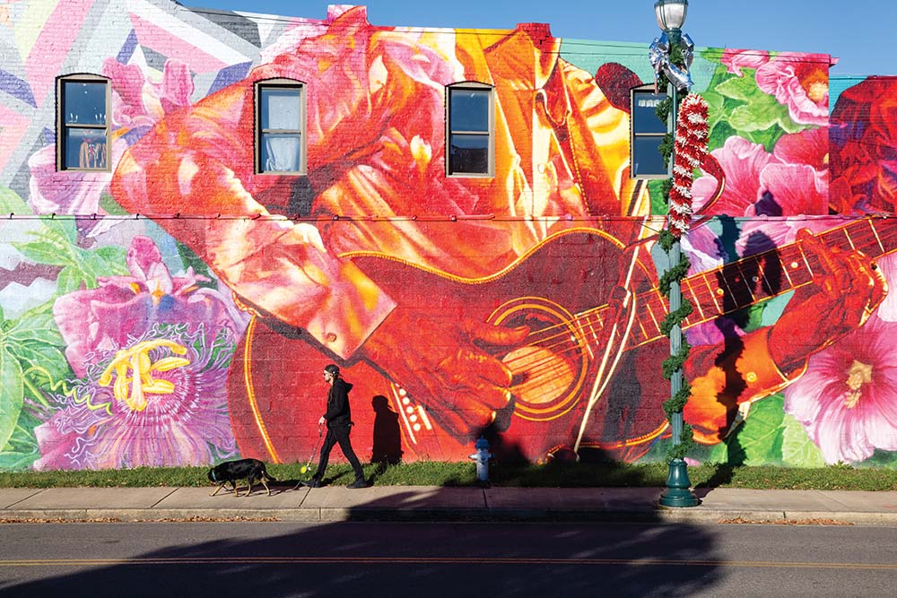 Colorful murals in Downtown Johnson City