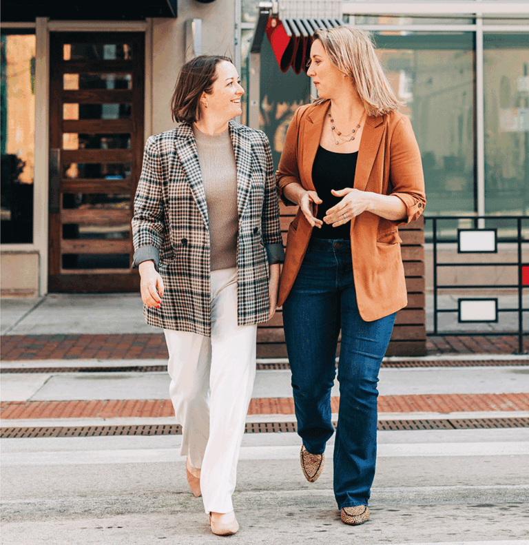 Catherine O’Shea (left) and Katie Trauth Taylor, Narratize co-founders