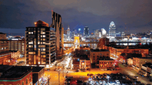 A view of downtown Cincinnati from Covington