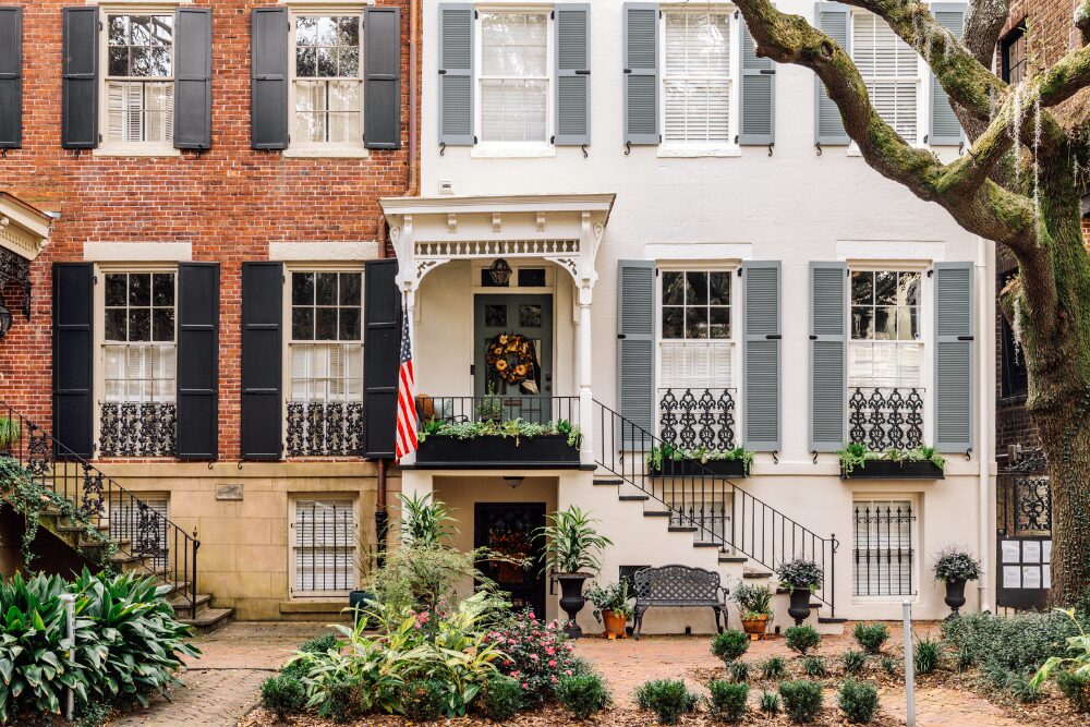 Savannah Georgia Architecture stock photo