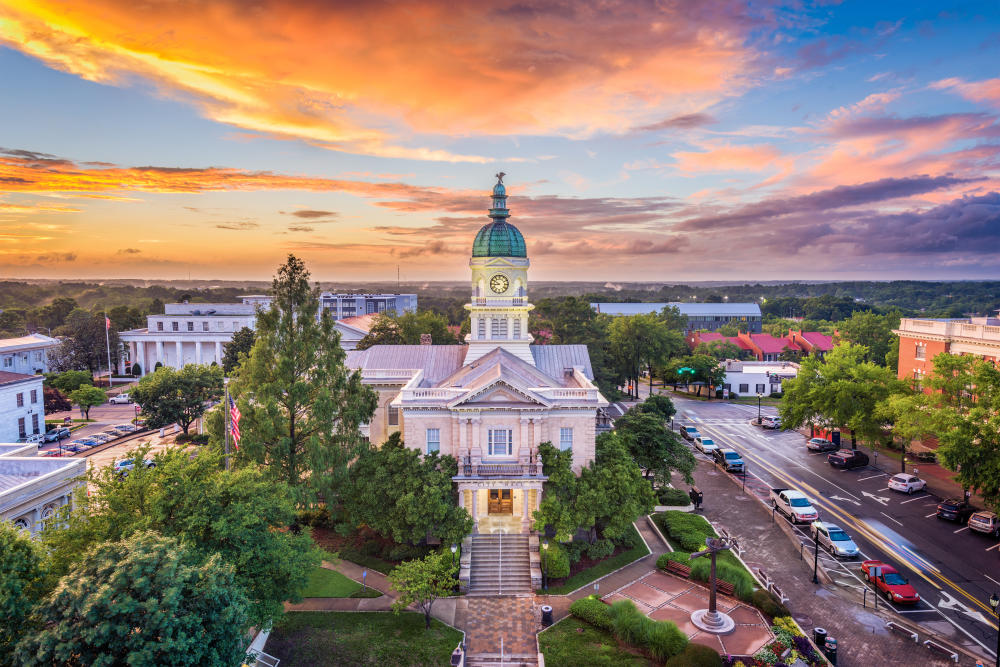 The cityscape of downtown Athens, GA, one of the best places to live in the U.S.