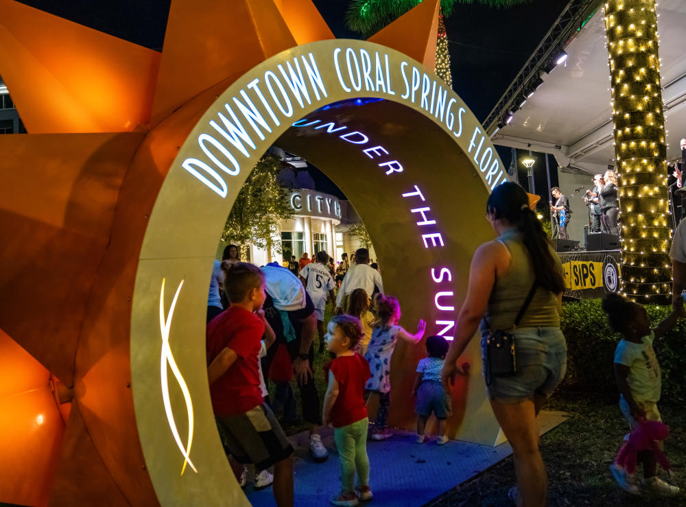 Families enjoy shopping and dining at Cornerstone Plaza. Living in Coral Springs, FL, offers access to plentiful shopping and family-friendly attractions.