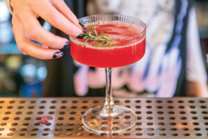 A craft cocktail is prepared at The Syringa Cocktails & Coffee in Nampa, ID.