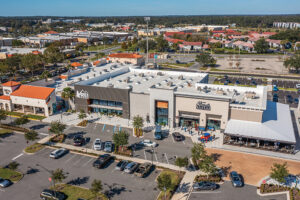 Butler Center is a sprawling outdoor shopping center in Gainesville, FL, with major retailers like REI, Target, J.Crew and DSW.