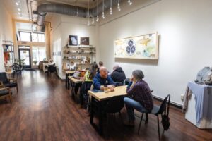 Visitors gather at Scarlow's Art and Coffee in downtown Casper, Wyoming. ©Journal Communications/Jeff Adkins