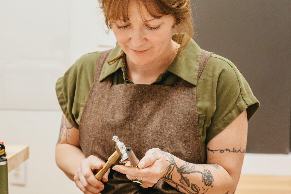 Meagan Anderson, owner of Sweet Pea Custom Silver