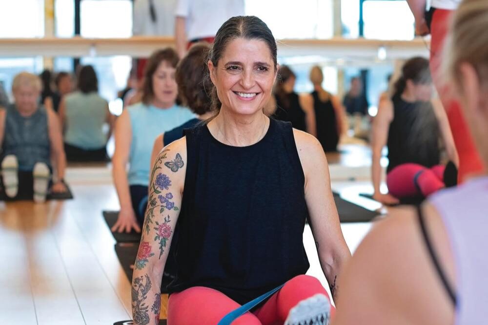 woman in a yoga class
