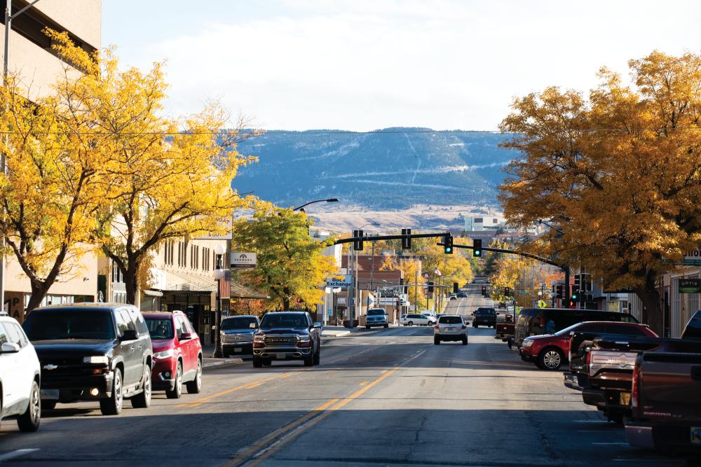 Fall colors in downtown Casper, Wyoming.
