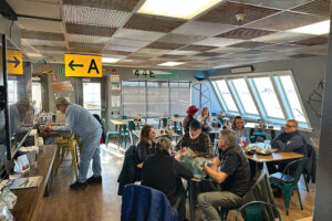 The Tower Grill is set inside a hangar at Nampa Municipal Airport in Nampa, ID.