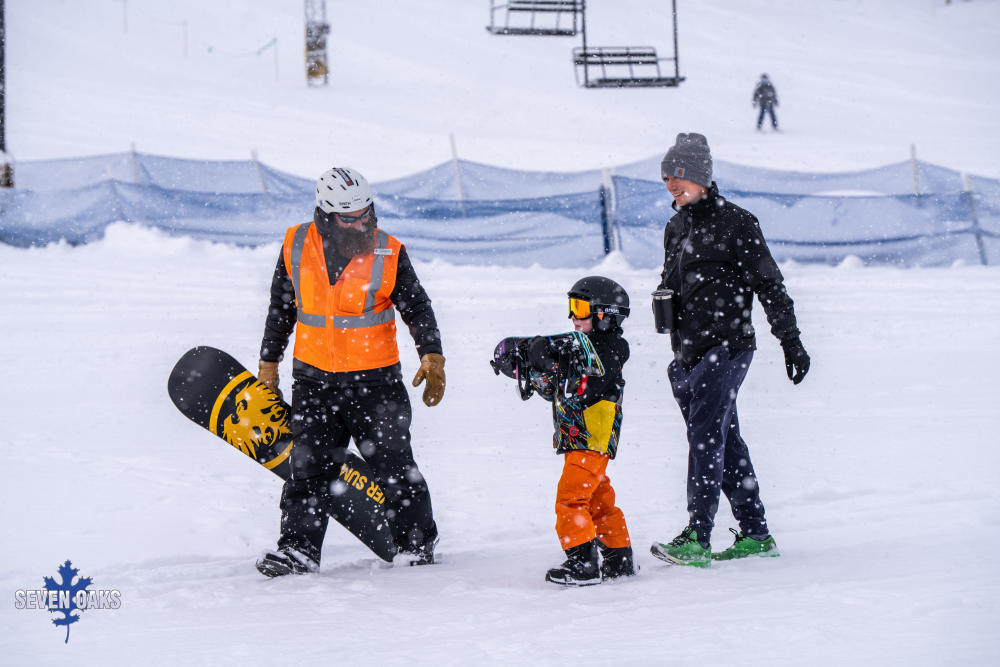 Snowboarders at Seven Oaks
