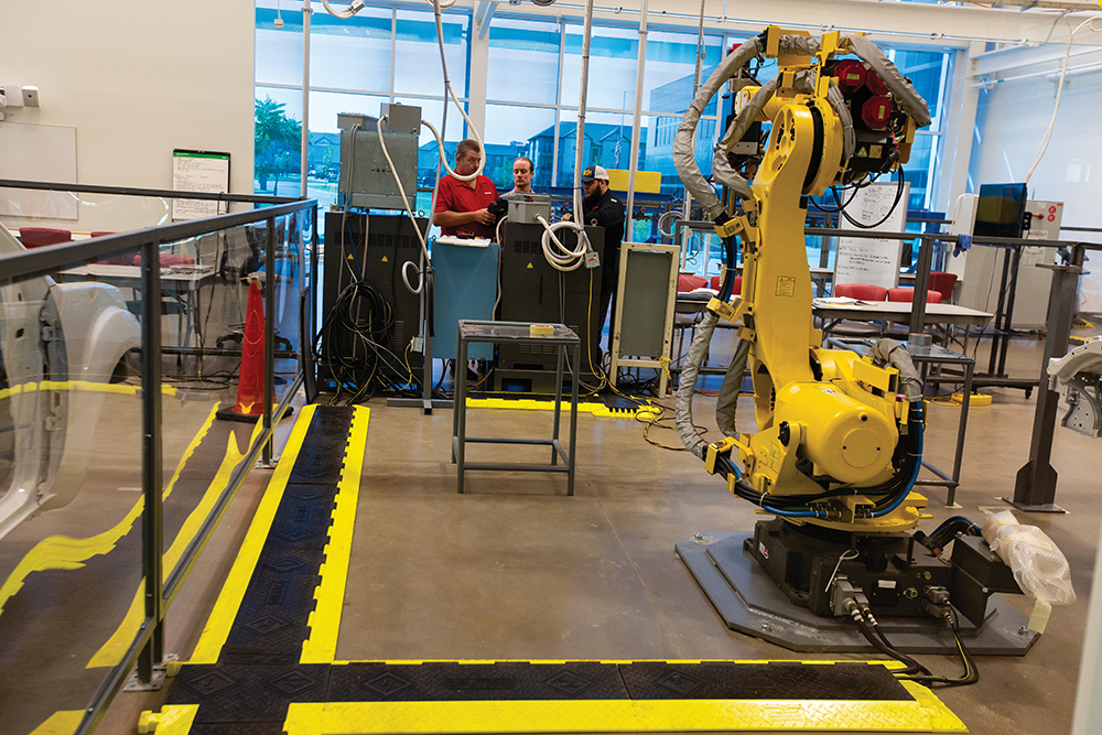 Robots are available for students and Nissan employees to train on at the Tennessee College of Applied Technology's Nissan Training Center in Smyrna, TN.